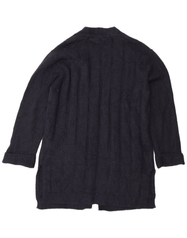 Suéter cardigã feminino Longline da Marks & Spencer Reino Unido 14 médio azul marinho