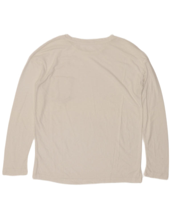 Zara Womens Trafaluc Top Manga Longa Reino Unido 10 Pequeno Branco
