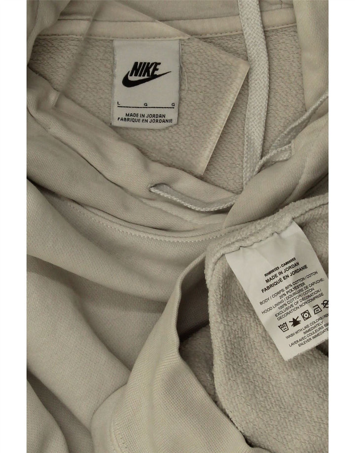 Suéter Nike masculino com capuz grande de algodão branco