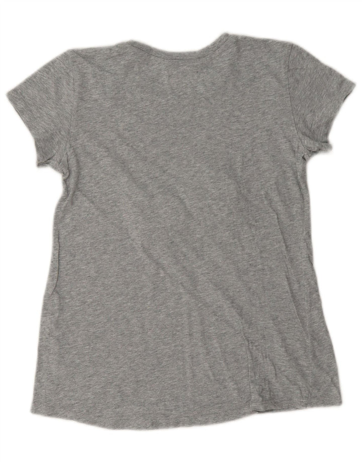 Camiseta gráfica feminina Benetton UK 12 cinza médio