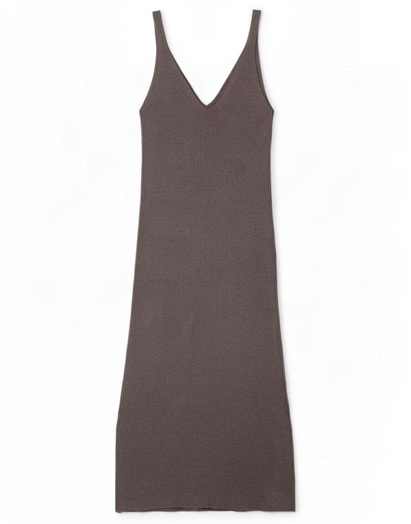 Vestido maxi feminino sem mangas Zara UK 8 pequeno cinza viscose