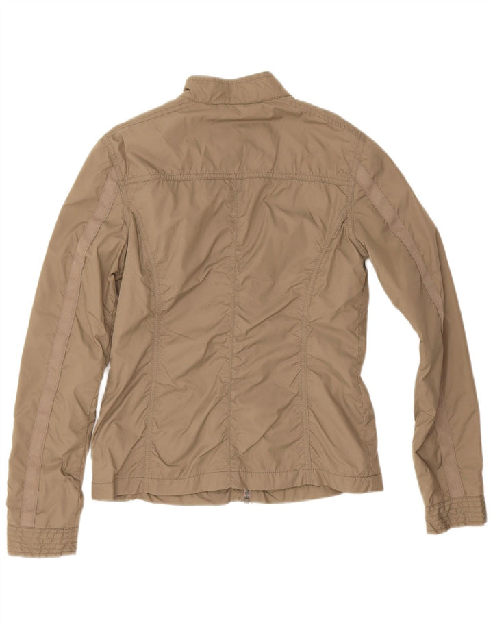 Jaqueta de chuva feminina Tommy Hilfiger UK 10 pequena bege nylon