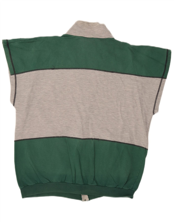 Algodão cinzento de Colourblock do revestimento superior 2XL do fato de treino dos homens ativos sem mangas