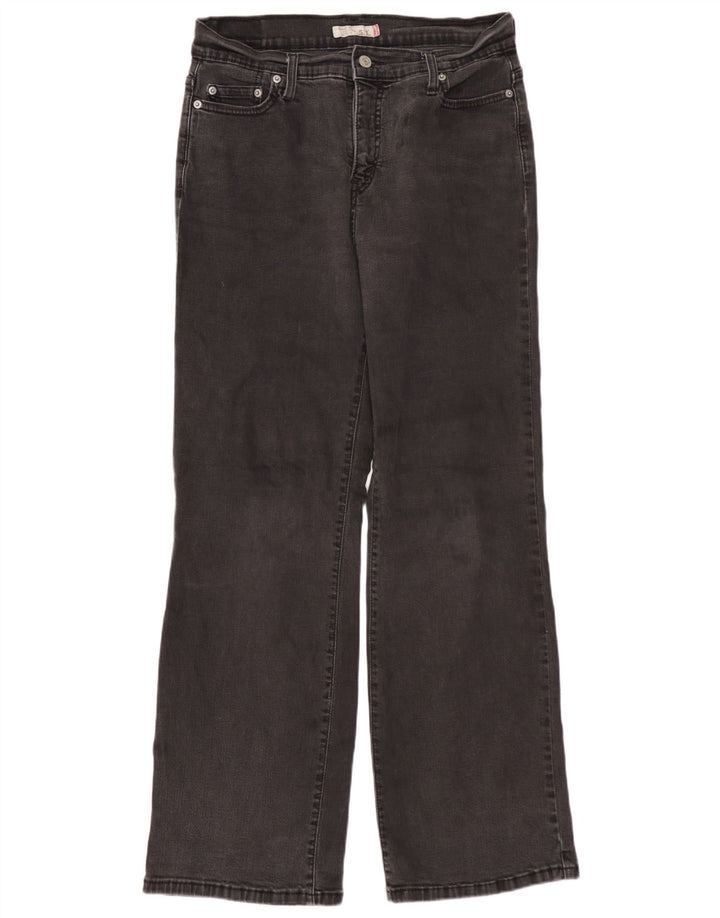 Calça jeans feminina LEVI'S 512 Bootcut US 12 grande W30 L30 preta