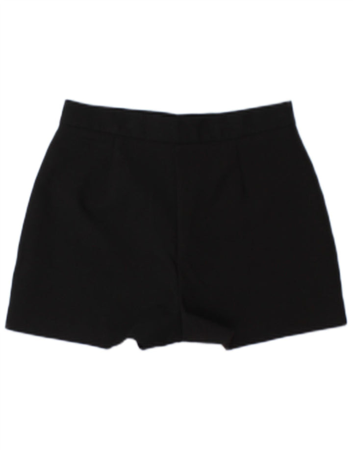 Zara Womens Skort UK 8 Pequeno Poliéster Preto