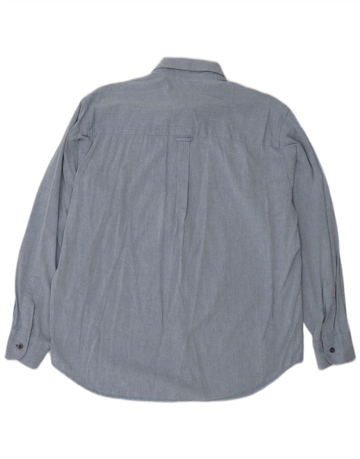 Camisa masculina CARRERA algodão azul médio