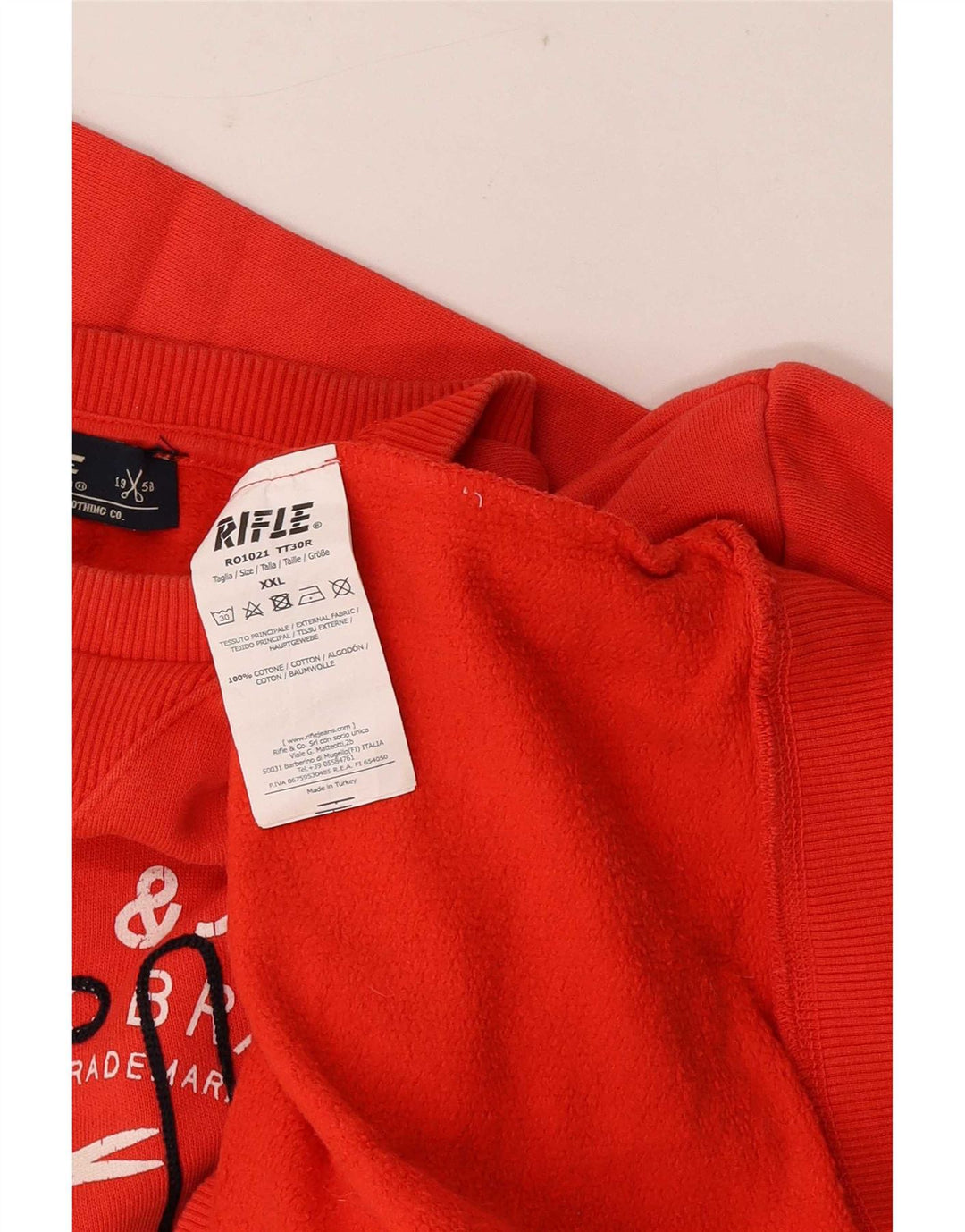 Suéter gráfico masculino Rifle 2XL algodão vermelho