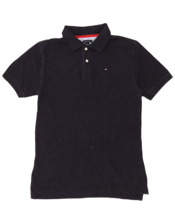 Camisa polo masculina Tommy Hilfiger 15-16 anos grande algodão azul marinho