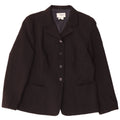 Jaqueta blazer feminina Zara com 4 botões EU 44 XL preto poliéster