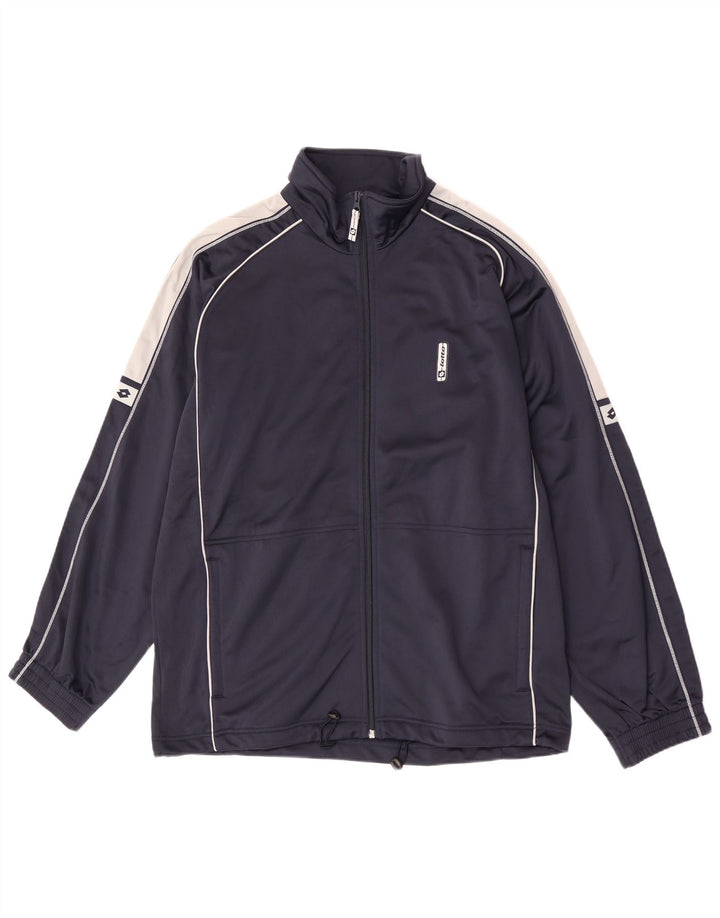 Lotto Mens Treino Top Jaqueta Grande Azul Marinho Colourblock Poliéster