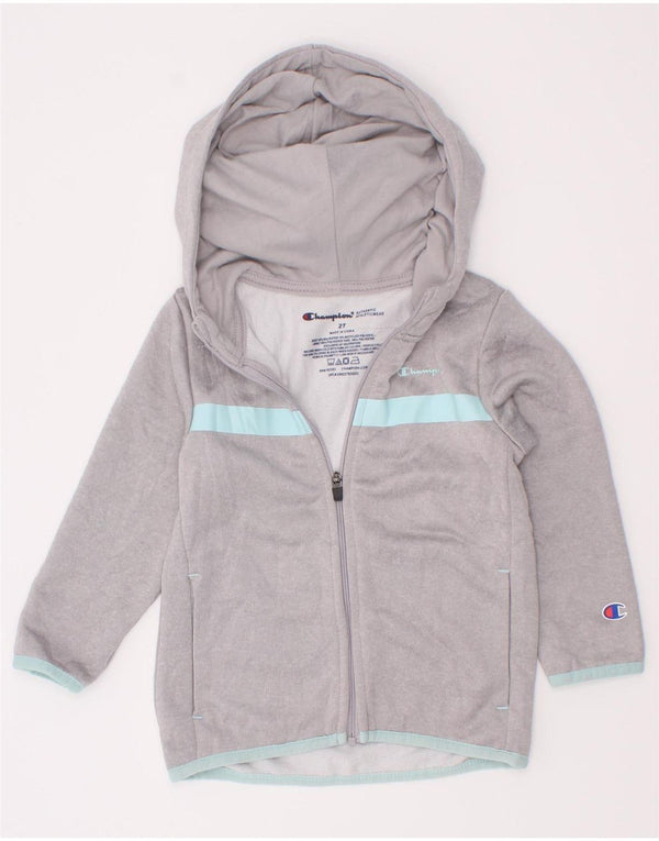 Suéter Champion Baby Boys com capuz e zíper 18-24 meses cinza bloco colorido