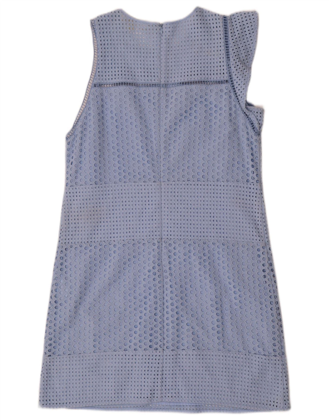 Vestido feminino Michael Kors A-Line UK 12 algodão azul médio