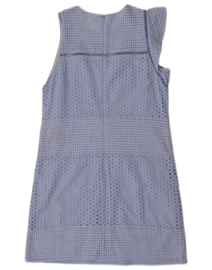 Vestido feminino Michael Kors A-Line UK 12 algodão azul médio