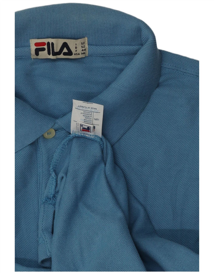 Camisa polo masculina Fila IT 52 grande algodão azul