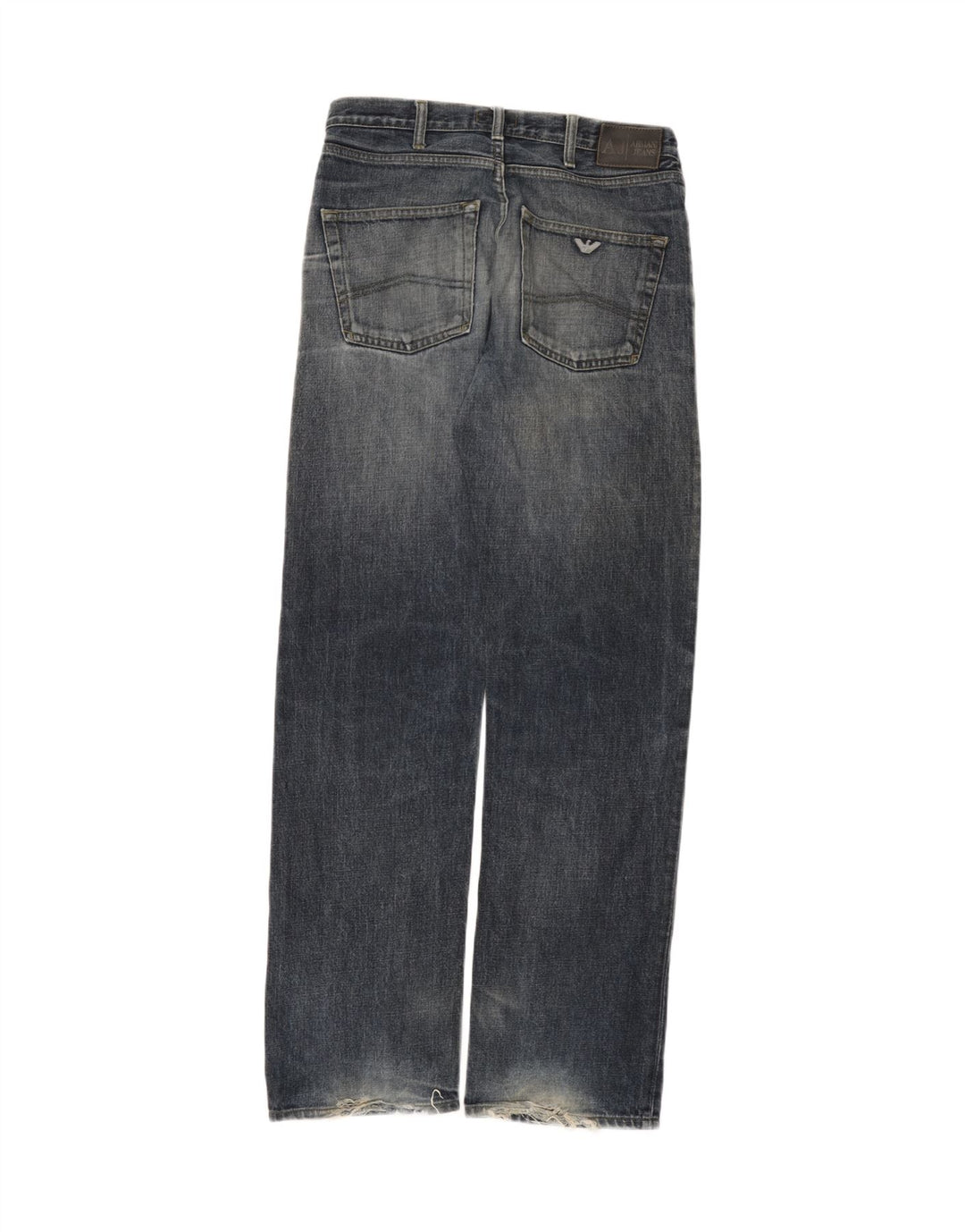 Calça jeans reta masculina Armani W30 L33 azul algodão