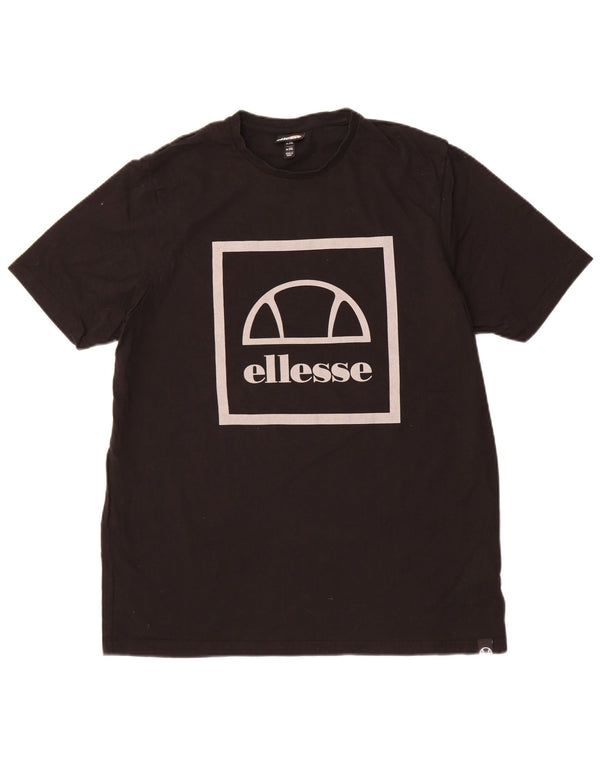 Ellesse Camiseta masculina gráfica Top 2XL algodão preto