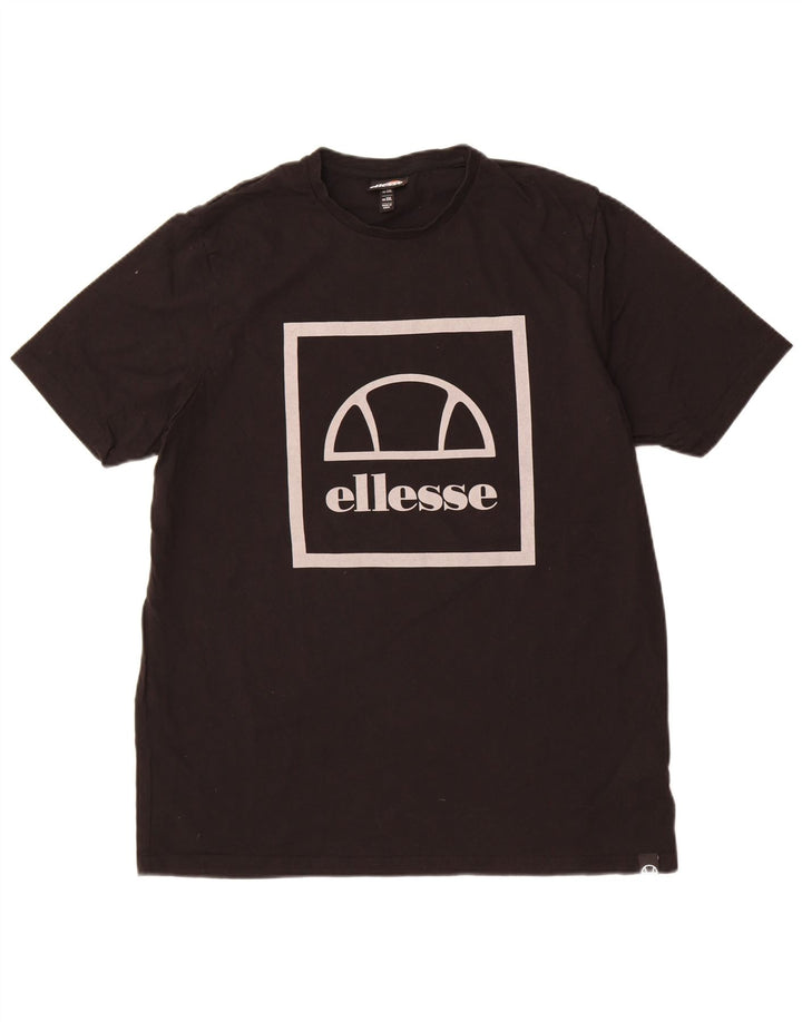 Ellesse Camiseta masculina gráfica Top 2XL algodão preto