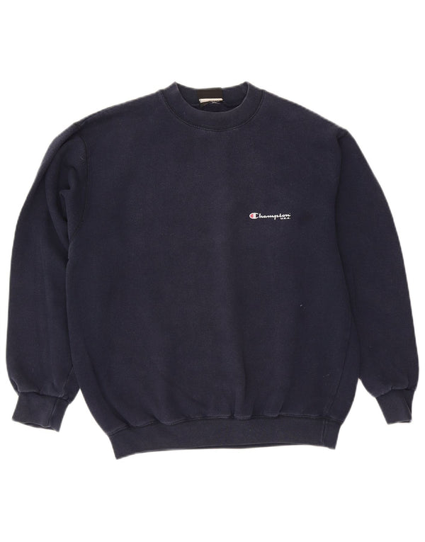 Champion moletom masculino jumper médio azul marinho