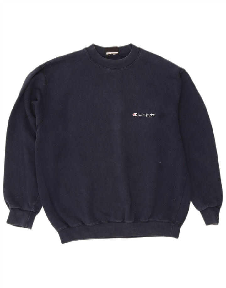 Champion moletom masculino jumper médio azul marinho
