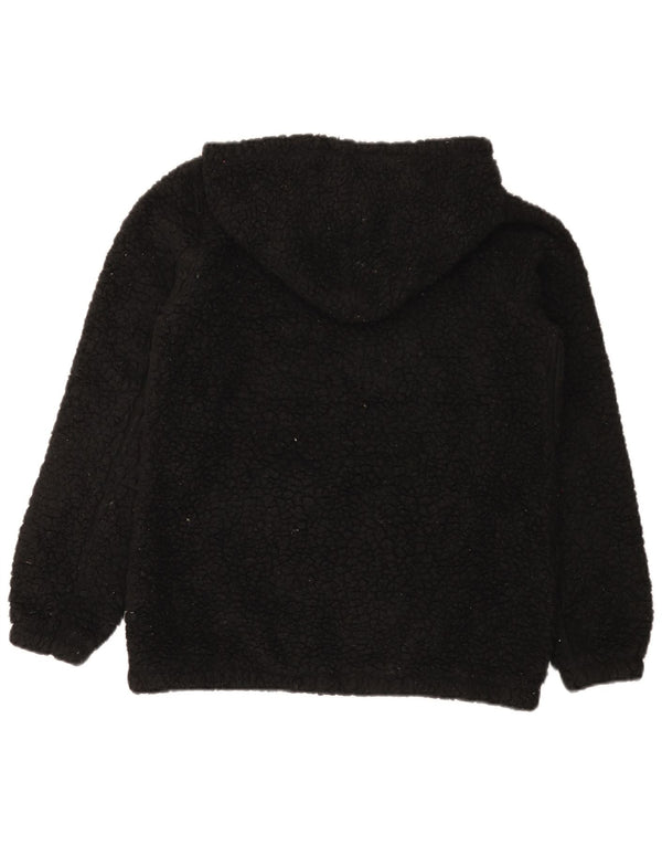 Jumper feminino de lã com capuz gráfico Champion UK 10 pequeno poliéster preto