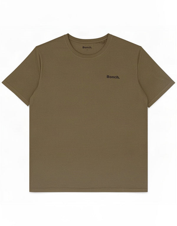 Bench Mens T-Shirt Top XL Khaki Cotton