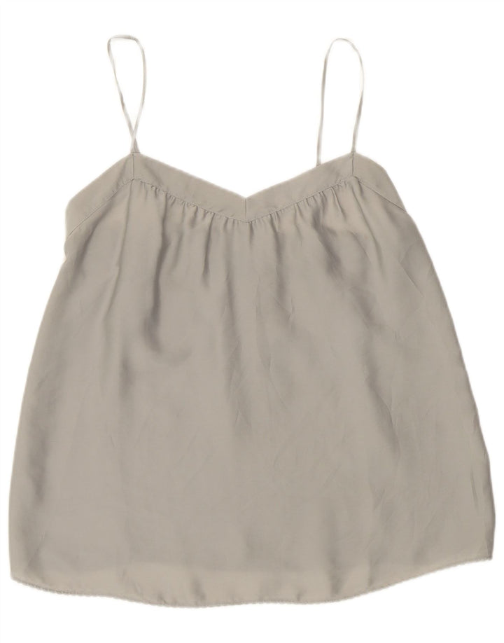 Benetton Cami Top Feminino UK 8 Pequeno Cinza