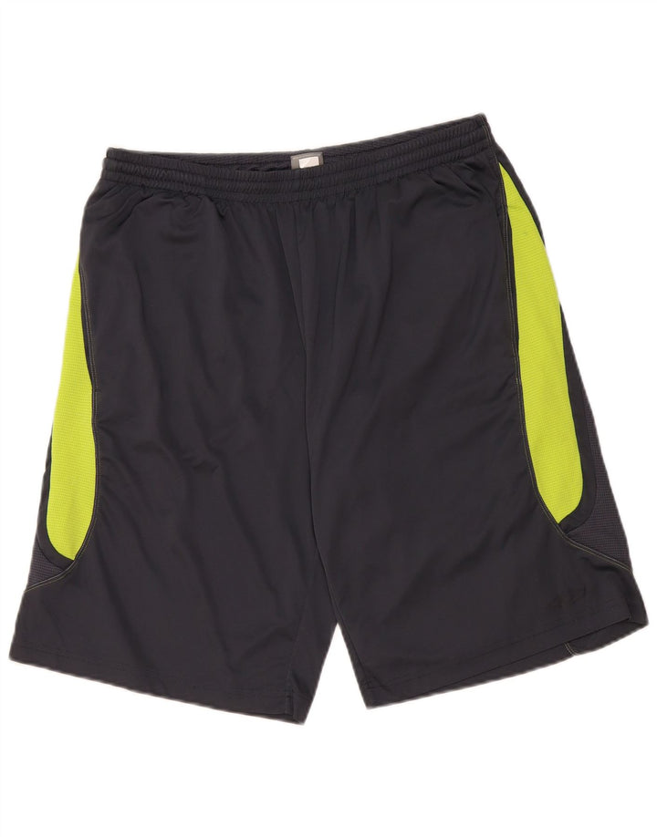 Shorts esportivos masculinos da Umbro XL cinza colorblock