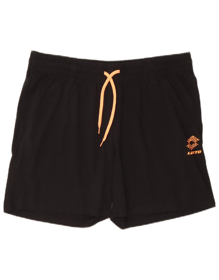 Shorts esportivos masculinos Lotto 2XL algodão preto