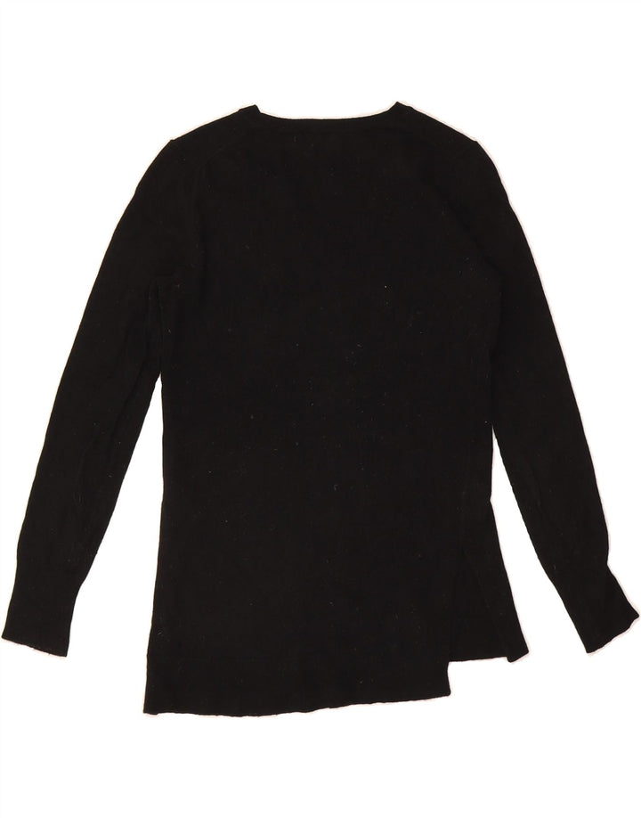 J. CREW Womens Oversized V-Neck Jumper Sweater UK 2 2XS Black Cotton Vintage J. Crew and Second-Hand J. Crew from Messina Hembry 