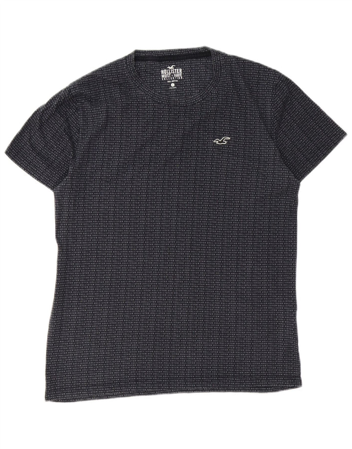 Camiseta masculina Hollister Top pequeno algodão azul marinho