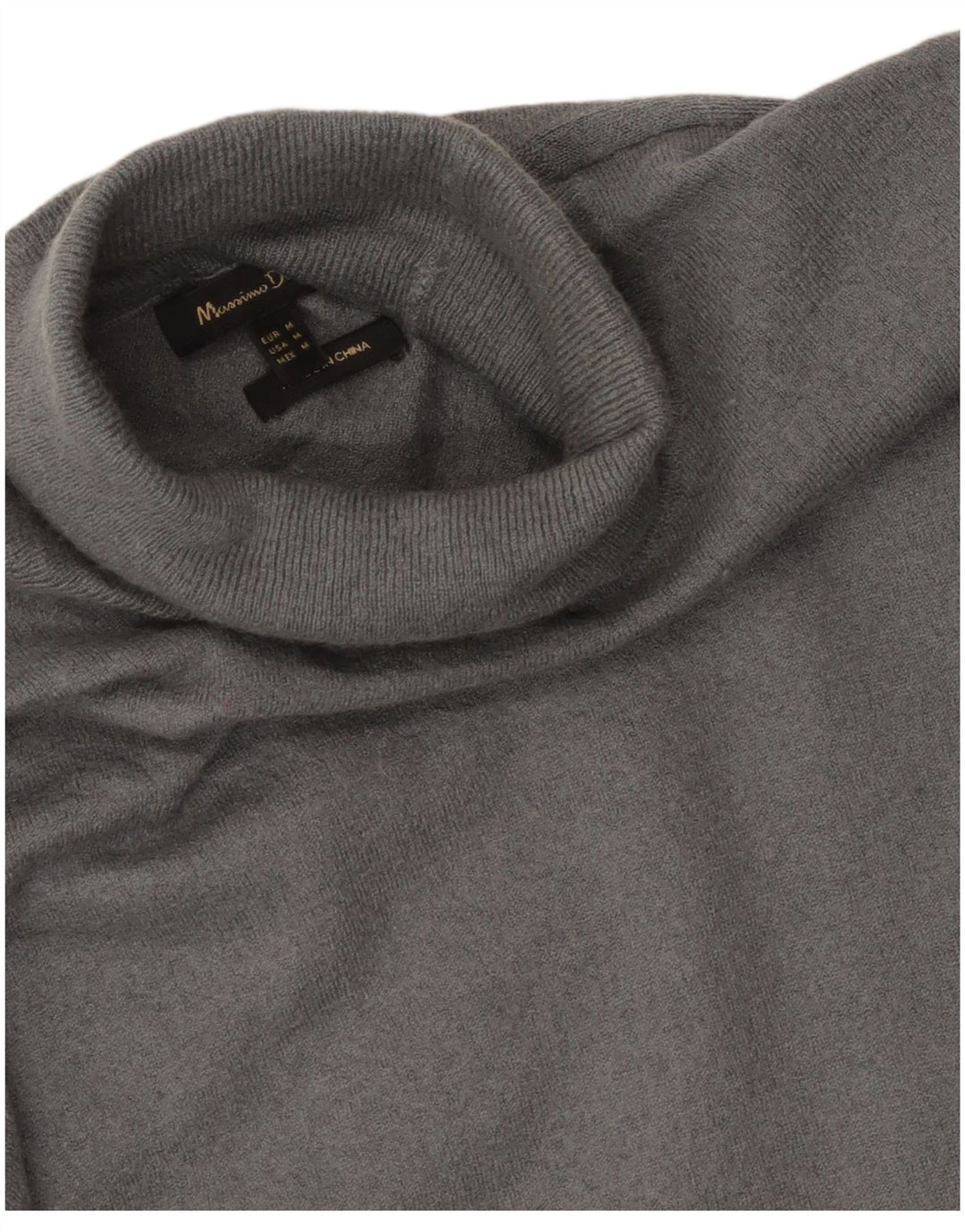 Suéter feminino Massimo Dutti com gola redonda Reino Unido 12 cinza médio