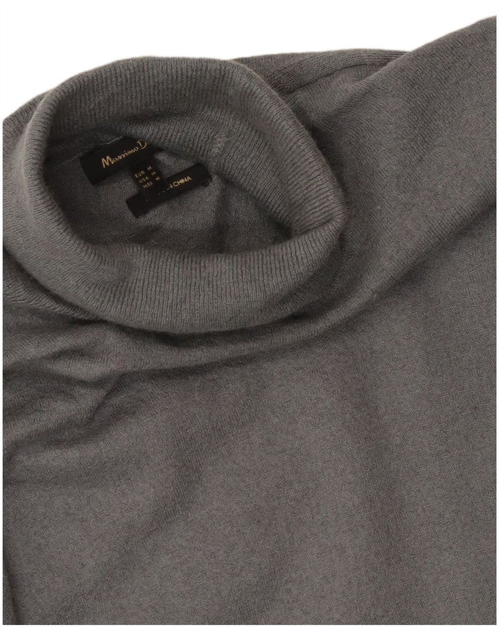 Suéter feminino Massimo Dutti com gola redonda Reino Unido 12 cinza médio