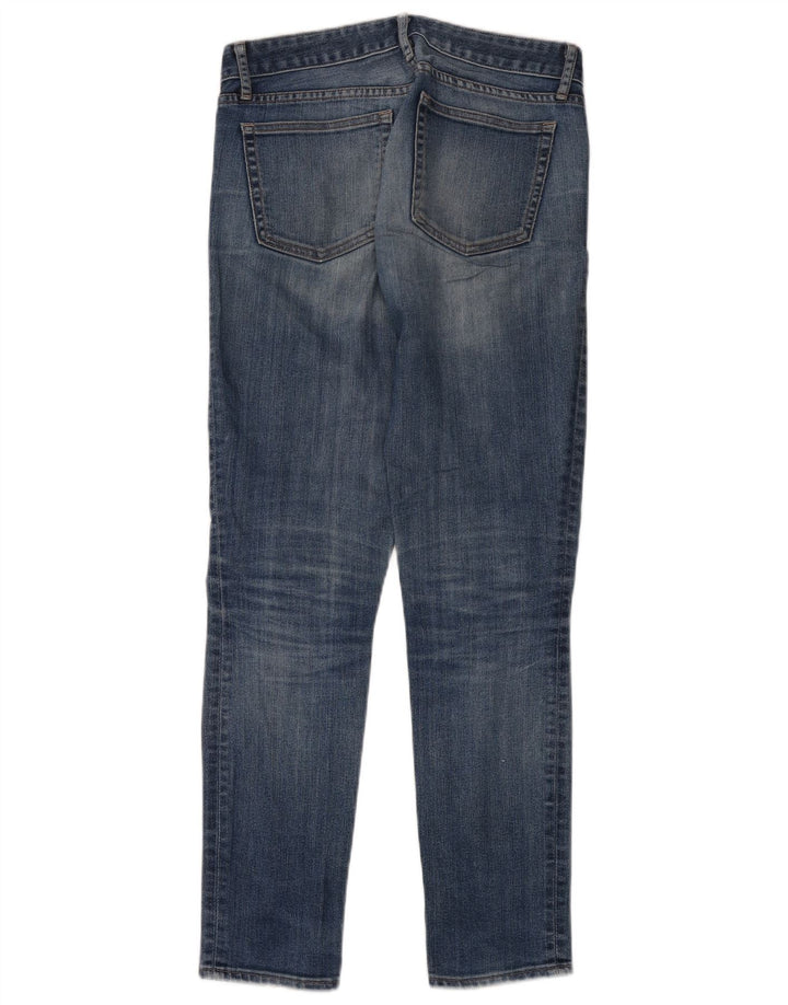 Jeans skinny regulares femininos Gap desgastados W27 L32 algodão azul