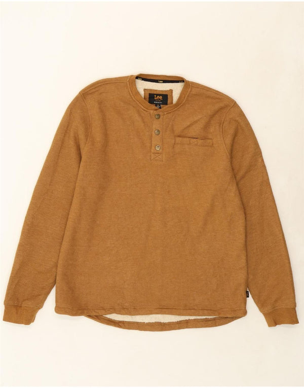 LEE Mens Regular Fit Suéter Suéter Médio Algodão Marrom