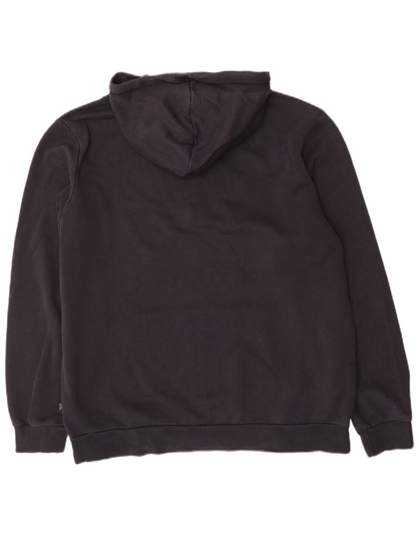 Suéter com capuz gráfico masculino Puma grande algodão preto