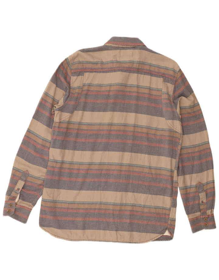 Camisa masculina de flanela Vans média listrada multicolorida de algodão