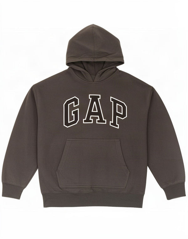 Suéter com capuz gráfico Gap Boys 12-13 anos XL cinza algodão