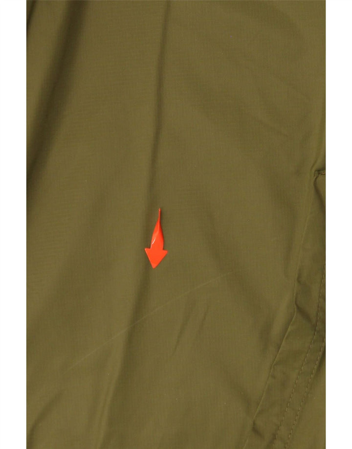 Jaqueta de chuva masculina com capuz Nike UK 42 XL cáqui nylon