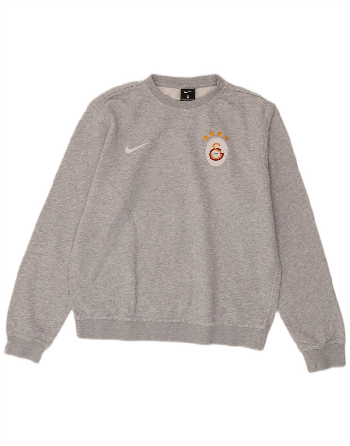 NIKE feminino oversized moletom jumper UK 14 médio cinza algodão