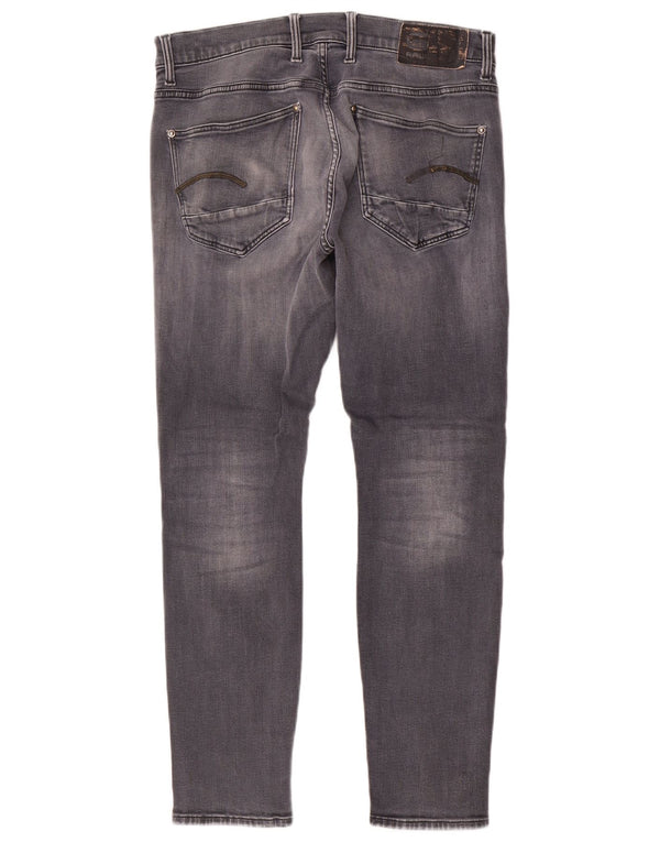 G-Star Mens Revend Skinny Jeans W32 L29 Grey Cotton