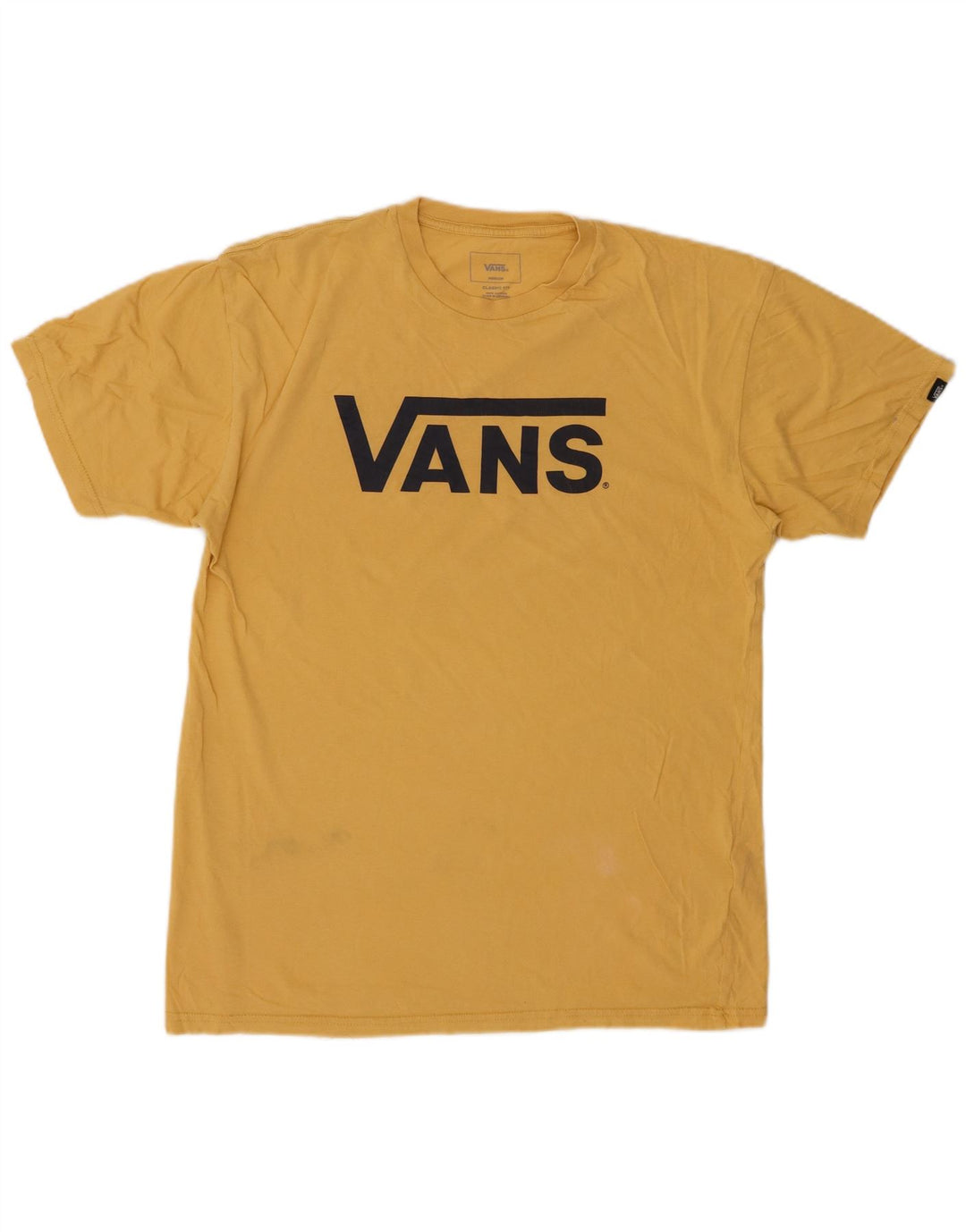 Camiseta masculina VANS Classic Fit Graphic Top Médio Algodão Amarelo