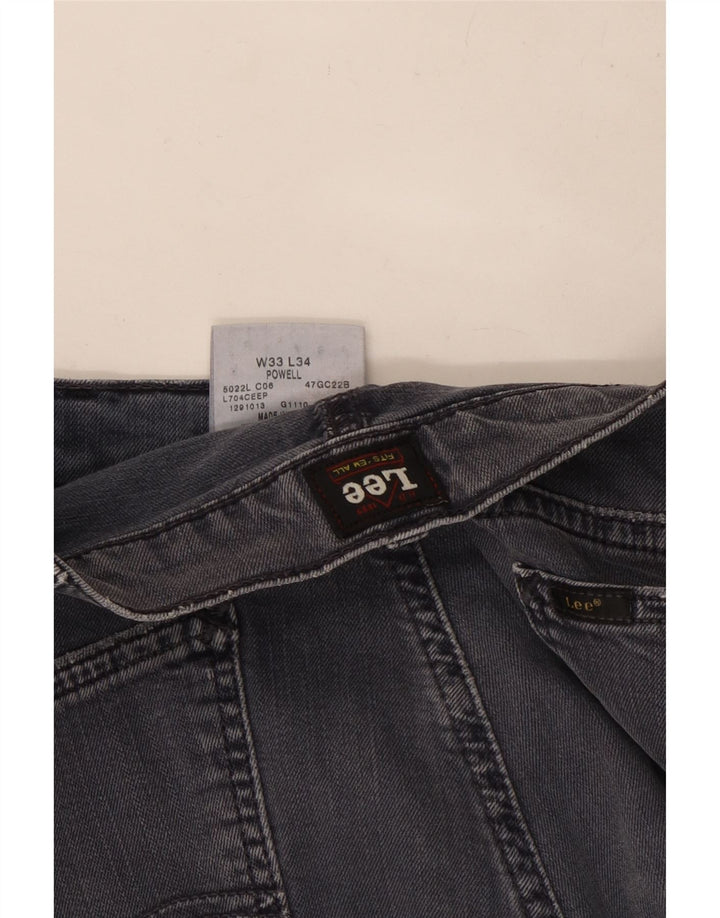 Lee Womens Powell Slim Jeans W33 L28 Algodão Cinza