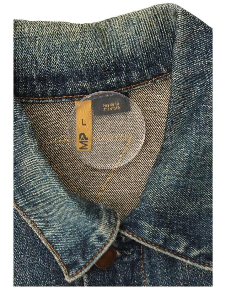 Jaqueta jeans masculina MELTIN' POT UK 40 grande algodão azul