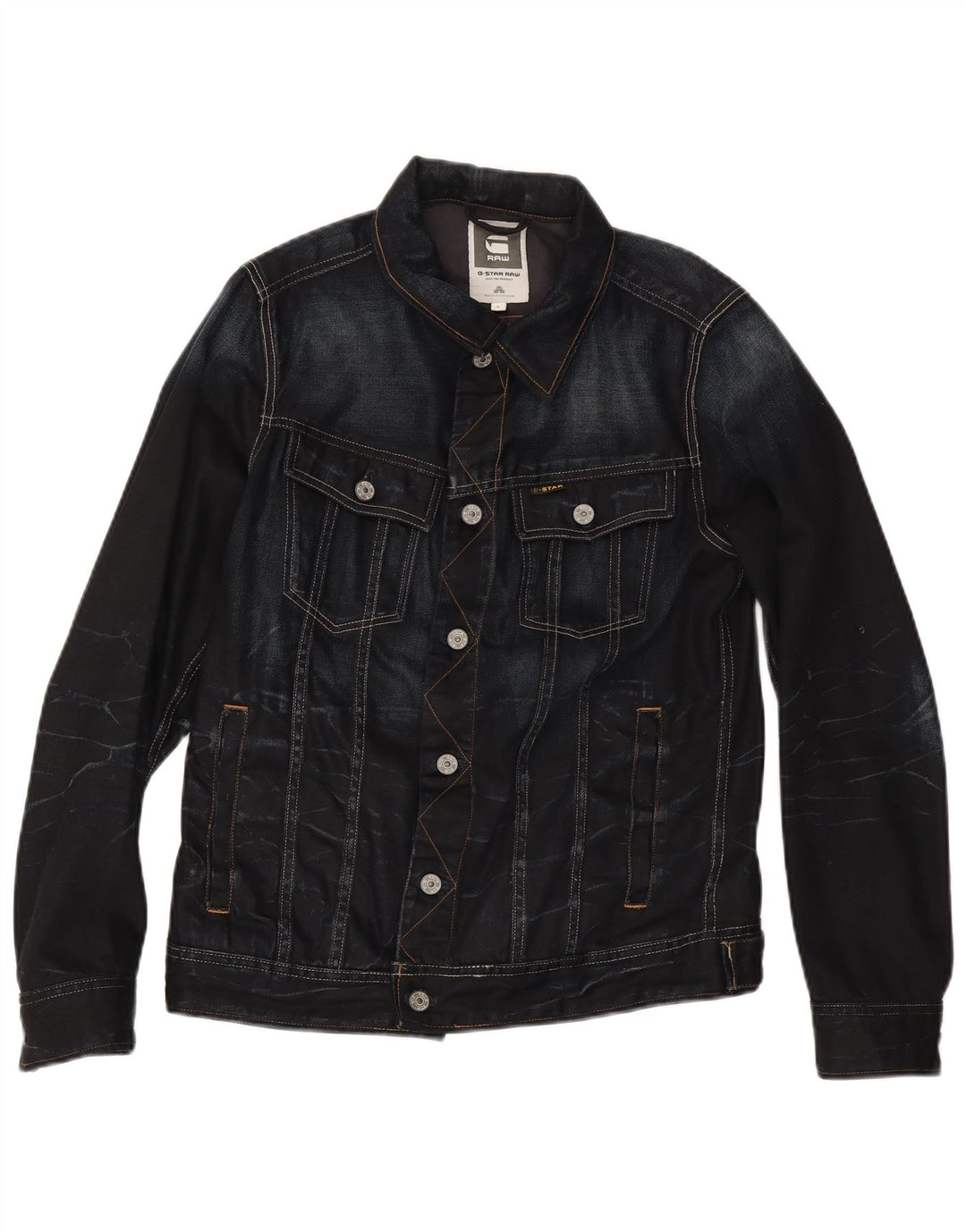 Jaqueta jeans masculina G-Star UK 40 grande azul marinho