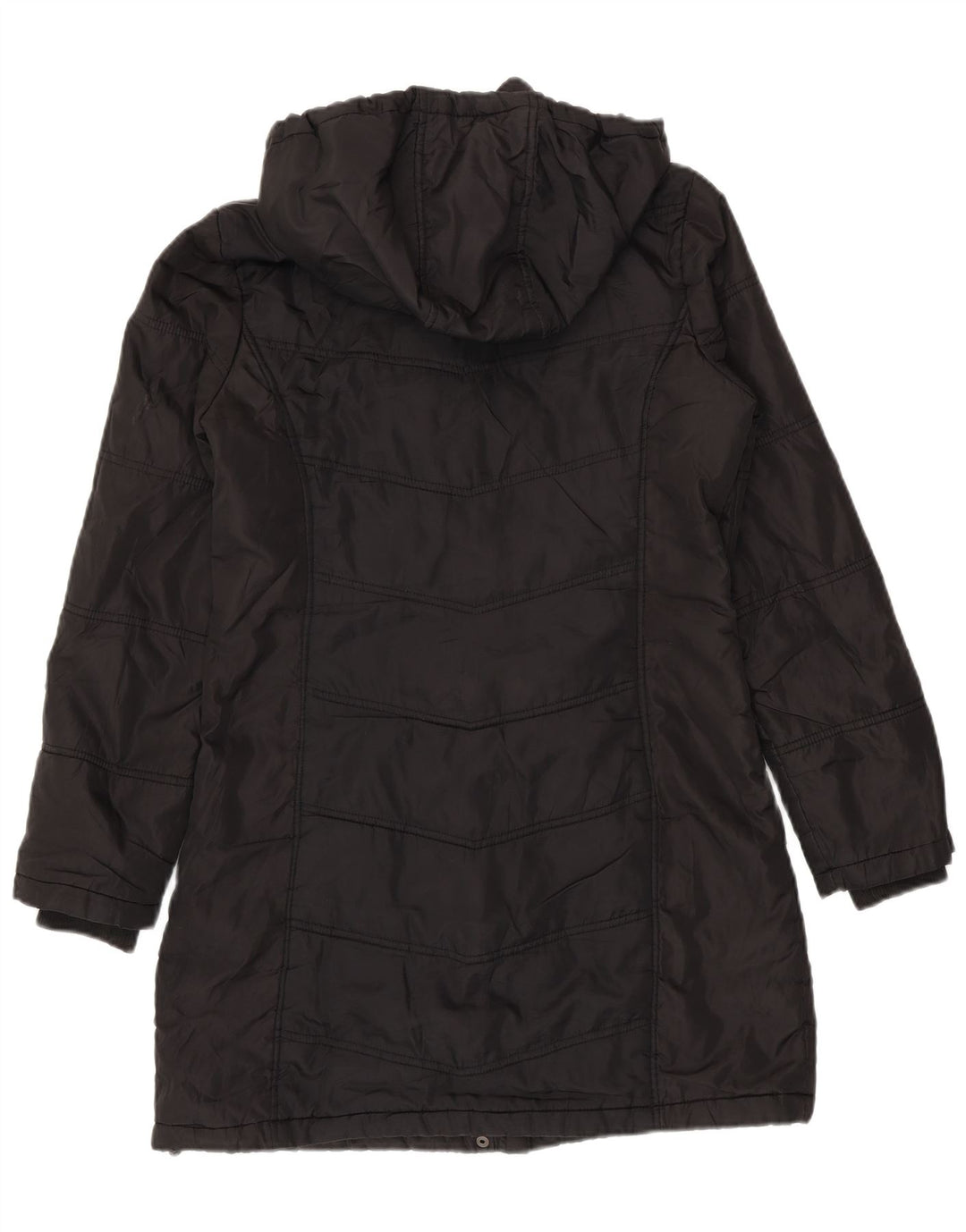 Casaco acolchoado com capuz feminino Kappa UK 14 médio preto
