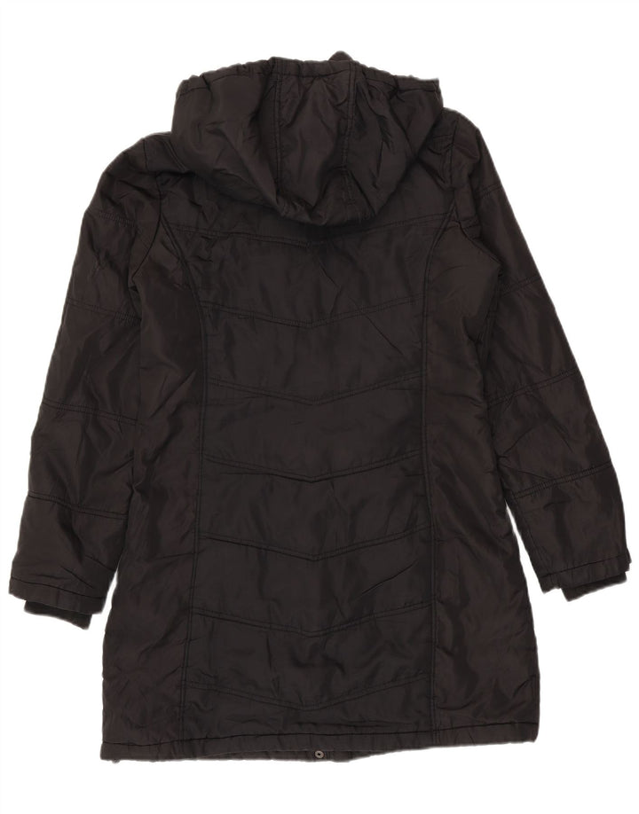 Casaco acolchoado com capuz feminino Kappa UK 14 médio preto