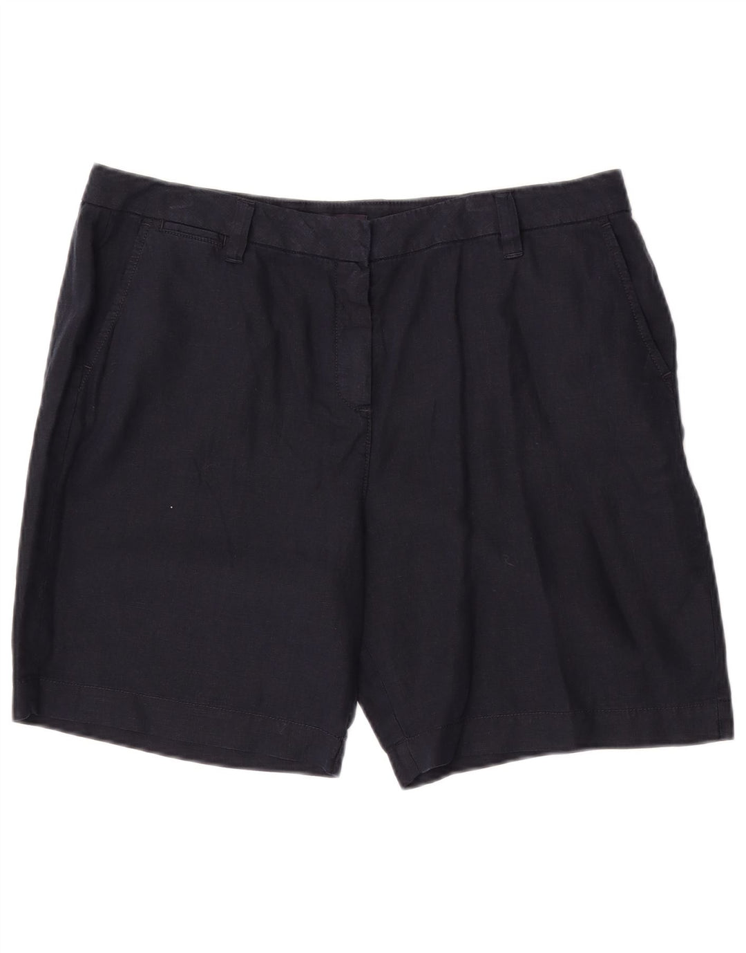 Shorts chino feminino Marks & Spencer Reino Unido 14 grande W34 linho azul marinho