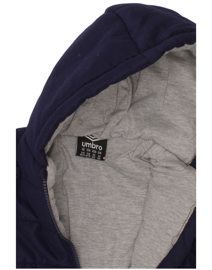 Macacão acolchoado com capuz para meninos UMBRO 3-6 meses azul marinho poliéster