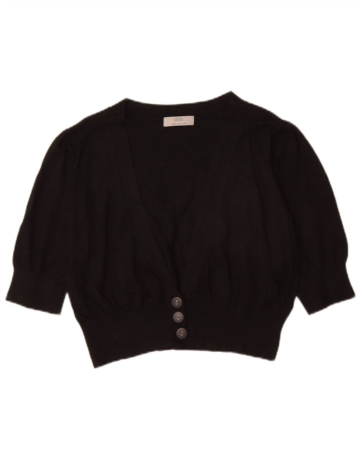 Suéter cardigã feminino Marks & Spencer Reino Unido 14 médio preto