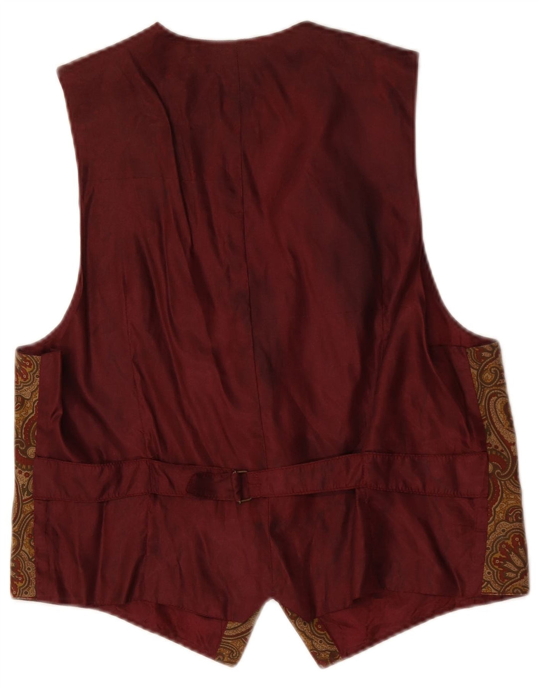 Colete Vintage Masculino Médio Marrom Paisley
